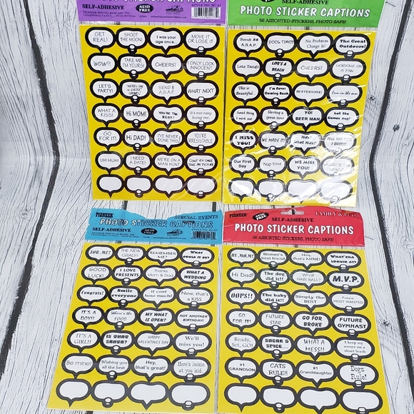 New Bundle of Pioneer Photo Albums Photo Caption Stickers 4Packs - Picture 4 of 4